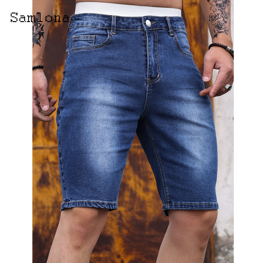 Vintage Fashion Jeans - メンズヴィンテージデニムショーツ,ショートジーンズ,デニム,ミディアムウエスト,デニム,ジッパー,アメリカとヨーロッパのファッション,2024