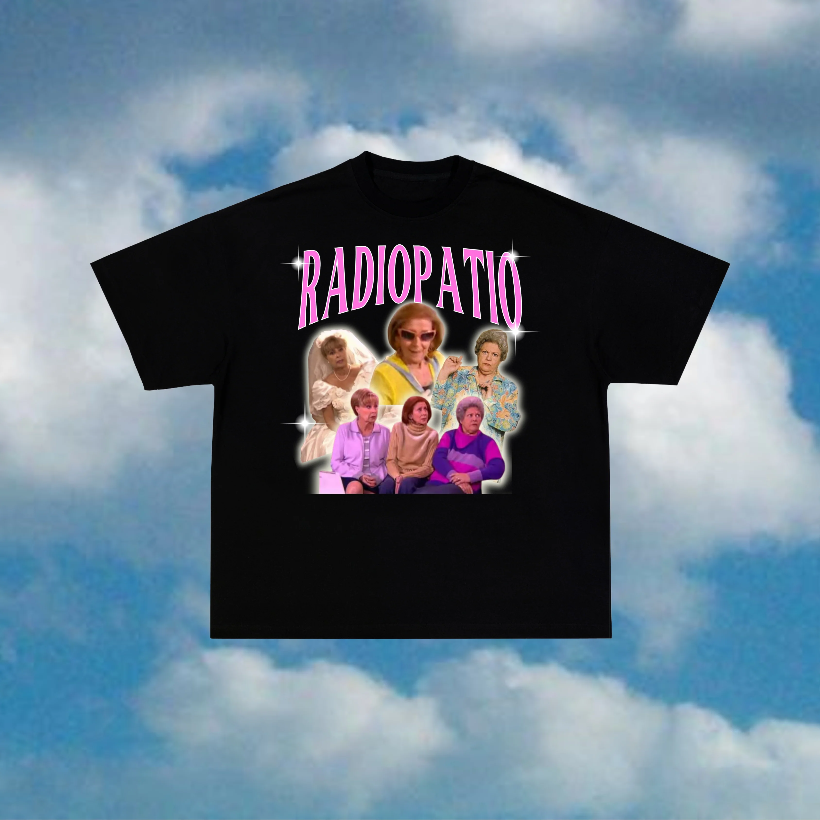 Vintage Fashion Collage - ヴィンテージラジオパティオコラージュメンズ Tシャツプリント綿 100% 半袖 Tシャツ Unseix