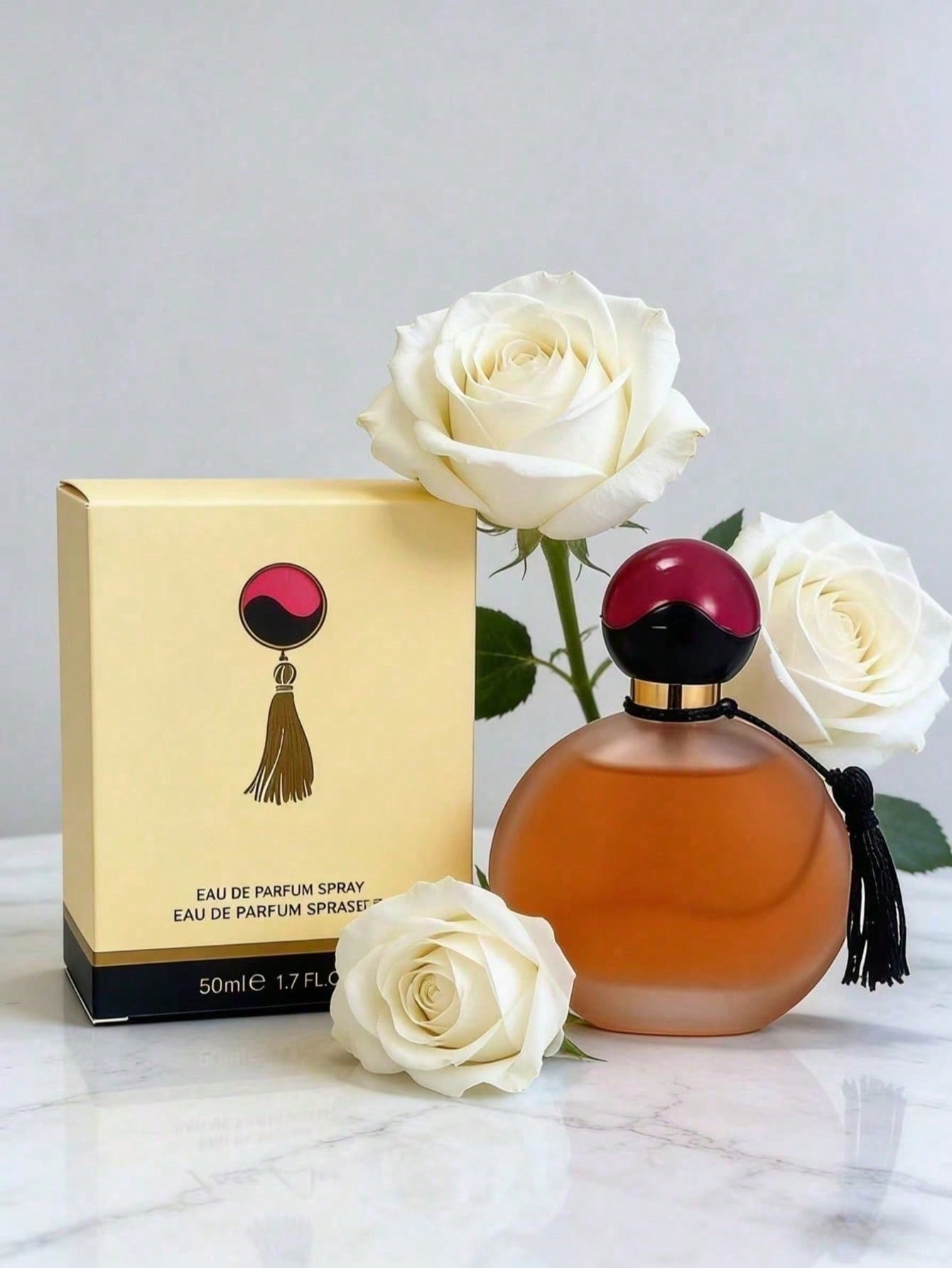 Vintage Women Fashion - ヴィンテージタッセルラウンドキャップユニセックスオードパルファム、長時間持続するウッディオリエンタルフレグランス、ラグジュアリーギフト香水（男女兼用）