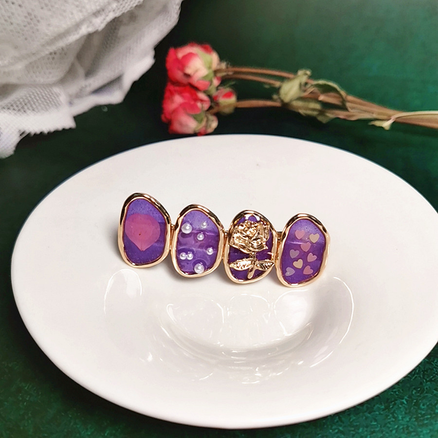 Vintage Fashion Wholesale - 3163卸売オリジナルクリエイティブヘアクリップ流行色特別なヘアアクセサリーダックビルクリップ留め具パールローズフラワー