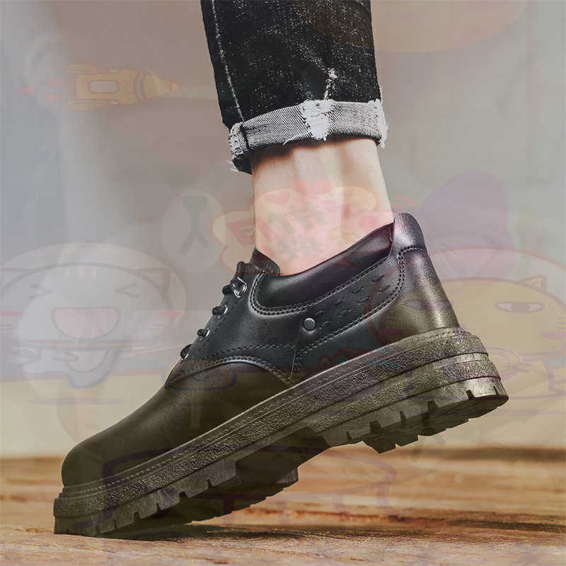 Vintage Fashion Reseller - ダーク天然皮革ファッショントレーナーテニスメンズスニーカーファッション紳士靴品質スニーカースポーツ低価格健康