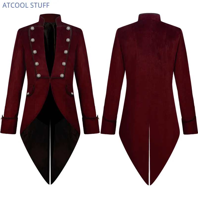 Vintage Trench Coat - クラシックベレットテールコート中世ジャケット長袖スチームパンクビクトリア朝の衣装男性用ヴィンテージウェディングスーツノーベルコスプレ