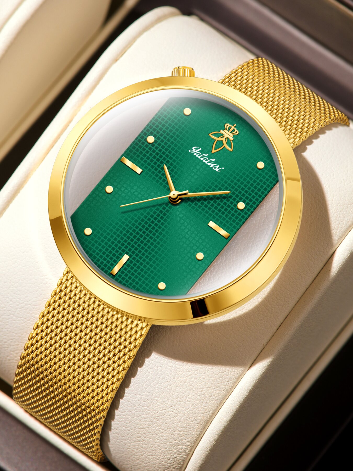 Vintage Fashion Watches - YaLaLuSi ヴィンテージスタイルのレディースウォッチ、透かし彫りのベゼルとメッシュストラップ付き – 完璧なギフト時計