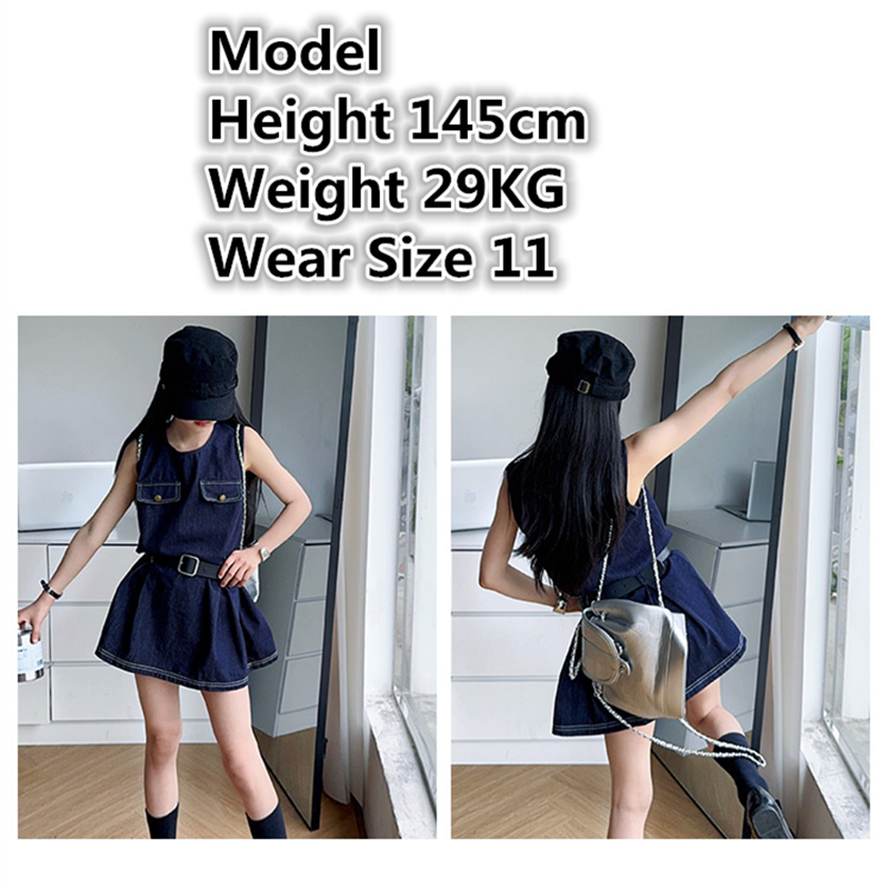 スタイリッシュなキッズファッションデニムボディスーツドレス女 - Vintage Fashion Jeans のレビューと価格