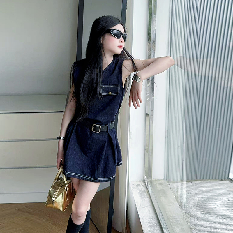 スタイリッシュなキッズファッションデニムボディスーツドレス女 - Vintage Fashion Jeans のレビューと価格
