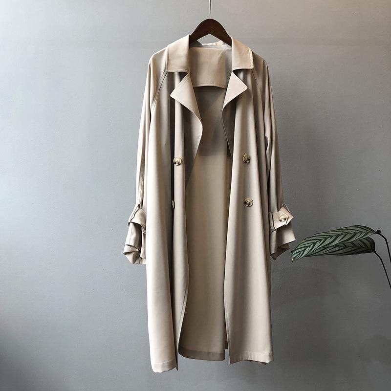 女性のためのシックで長袖のヴィンテージトレンチコート,女性の - Vintage Trench Coat のレビューと価格