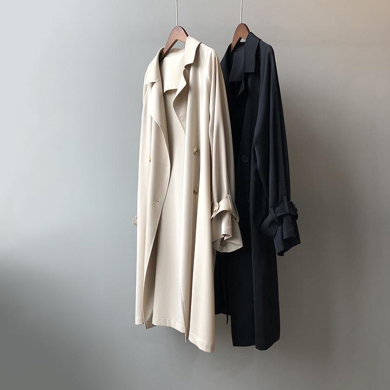 女性のためのシックで長袖のヴィンテージトレンチコート,女性の - Vintage Trench Coat のレビューと価格