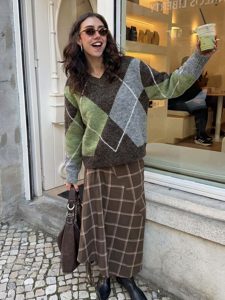 HH レディースファッション アーガイル柄ニットセーター カ - Vintage Fashion Trends 2026 のレビューと価格