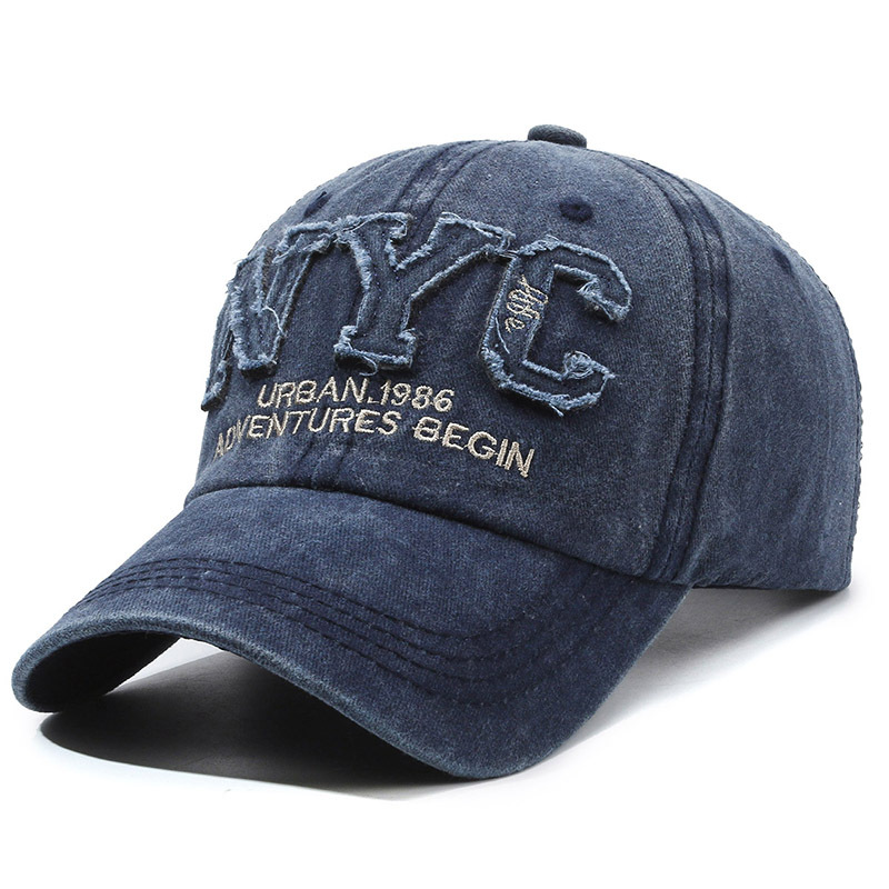 新着ヴィンテージビッグレター NYC 野球帽男性綿洗浄春秋バ - Vintage Fashion Nyc のレビューと価格