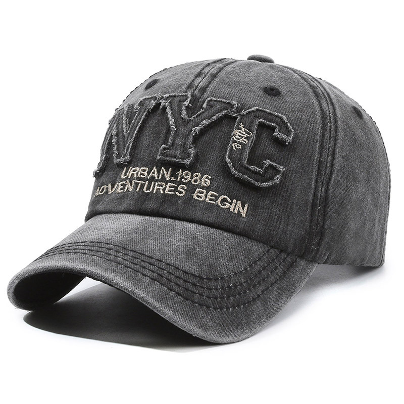 新着ヴィンテージビッグレター NYC 野球帽男性綿洗浄春秋バ - Vintage Fashion Nyc のレビューと価格