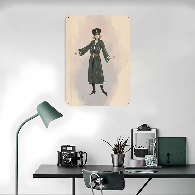 アールデコファッションイラストメタルポスターカスタムウォール - Vintage Fashion Illustrations のレビューと価格