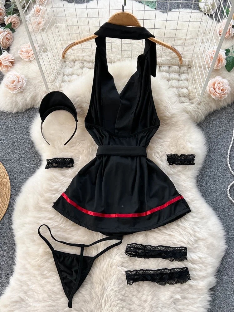 エロティックファッションセクシーなホルターランジェリードレス - Vintage Women Fashion のレビューと価格