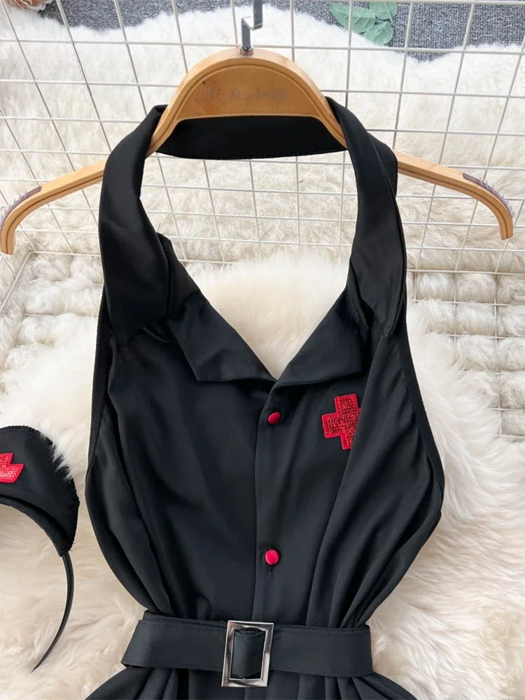 エロティックファッションセクシーなホルターランジェリードレス - Vintage Women Fashion のレビューと価格