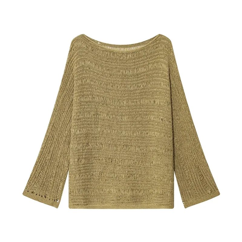 女性用ヴィンテージボートネックニットセーター、ゆったりとした - Vintage Women Fashion のレビューと価格