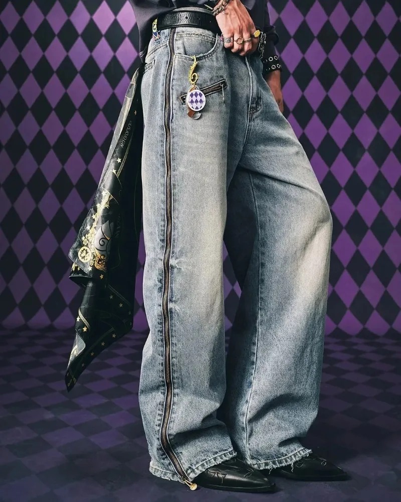 Y2K ストリートウェア メンズ ヒップホップ 原宿 2ピー - Vintage Fashion Jeans のレビューと価格