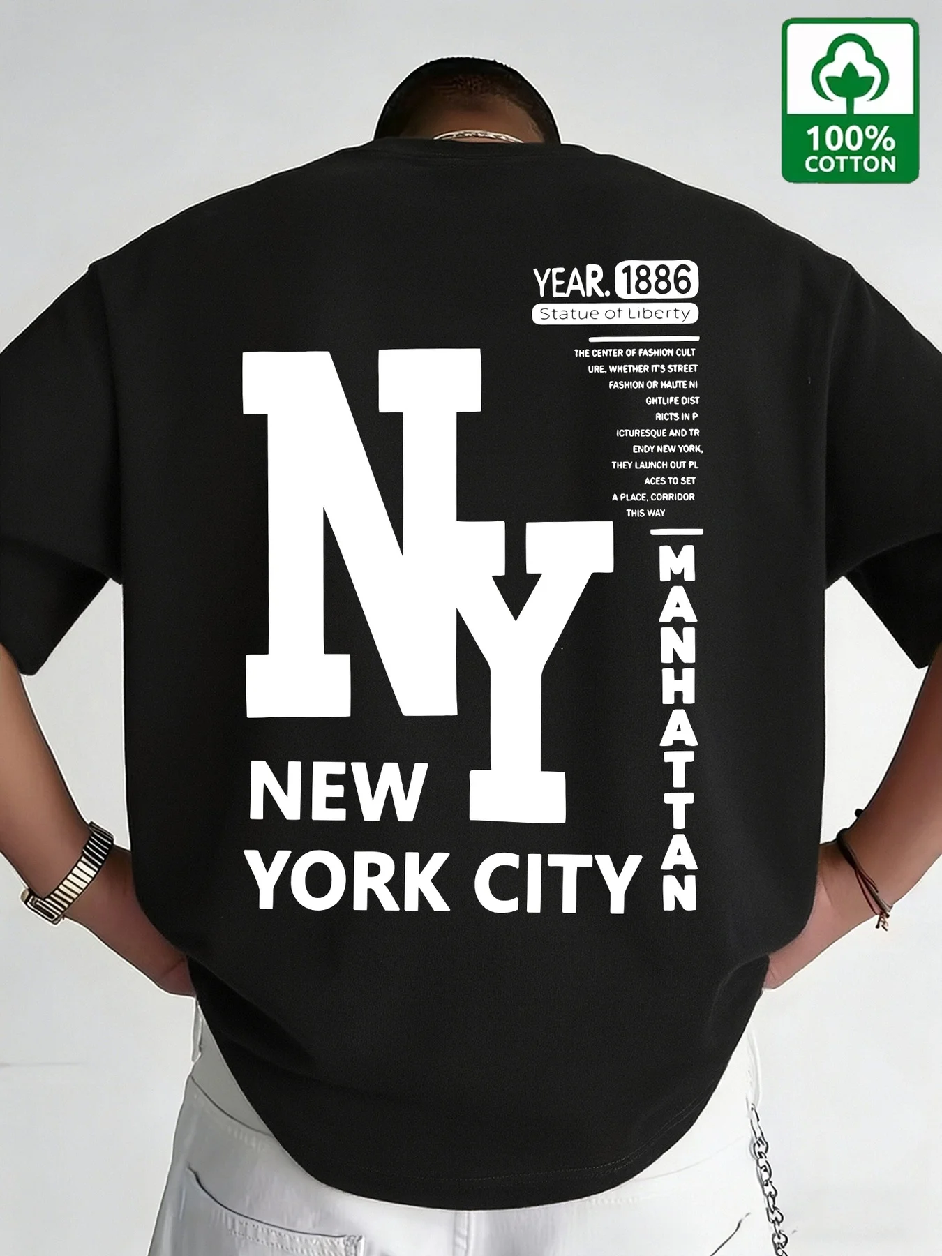 男性 NYC Tシャツ綿ニューヨークシティレターグラフィック - Vintage Fashion Nyc のレビューと価格