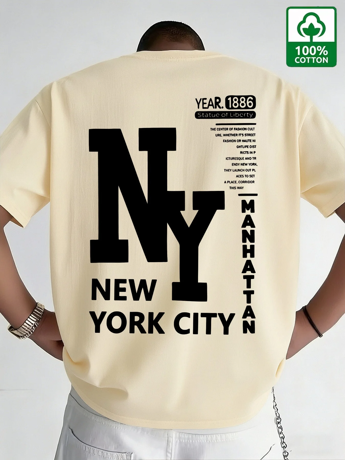 男性 NYC Tシャツ綿ニューヨークシティレターグラフィック - Vintage Fashion Nyc のレビューと価格