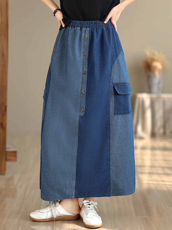 ルーズカジュアルデニムスカート レディース プラスサイズ ハ - Denim Skirt Midi Vintage のレビューと価格