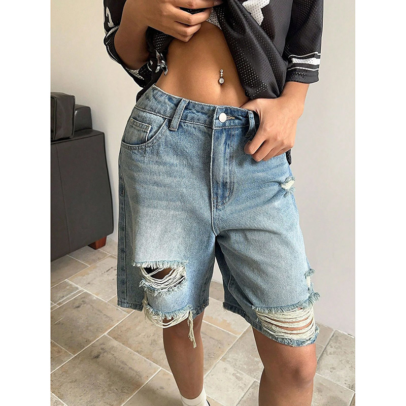 2026年夏の女性トレンド、ダメージ加工ショートジーンズ、ガ - Vintage Fashion Trends 2026 のレビューと価格