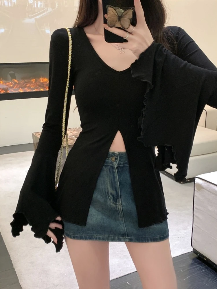 女性用ヴィンテージ Y2K T シャツ、ボディコンフィット、 - Vintage Women Fashion のレビューと価格