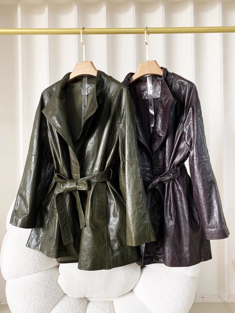 ヴィンテージ女性ベルト付きルーズフィットミッドロングシープス - Vintage Trench Coat のレビューと価格