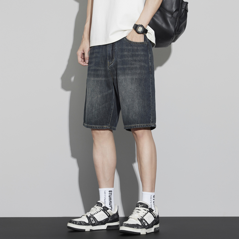 メンズヴィンテージデニムショートパンツ夏薄いファッションスト - Vintage Fashion Jeans のレビューと価格