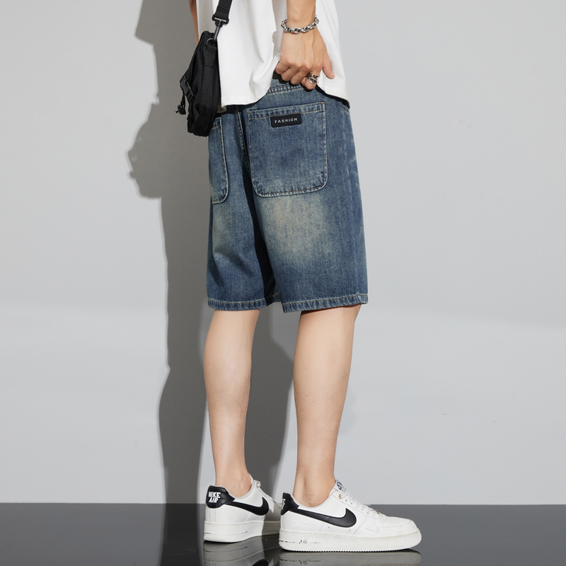 メンズヴィンテージデニムショートパンツ夏薄いファッションスト - Vintage Fashion Jeans のレビューと価格