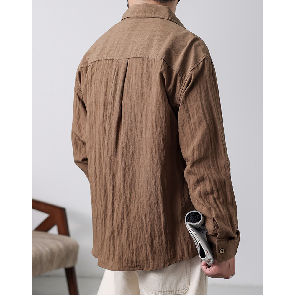 オールドマネースタイル刺繍折りたたみヴィンテージ軽量シャツ男 - Vintage Fashion Old Money のレビューと価格