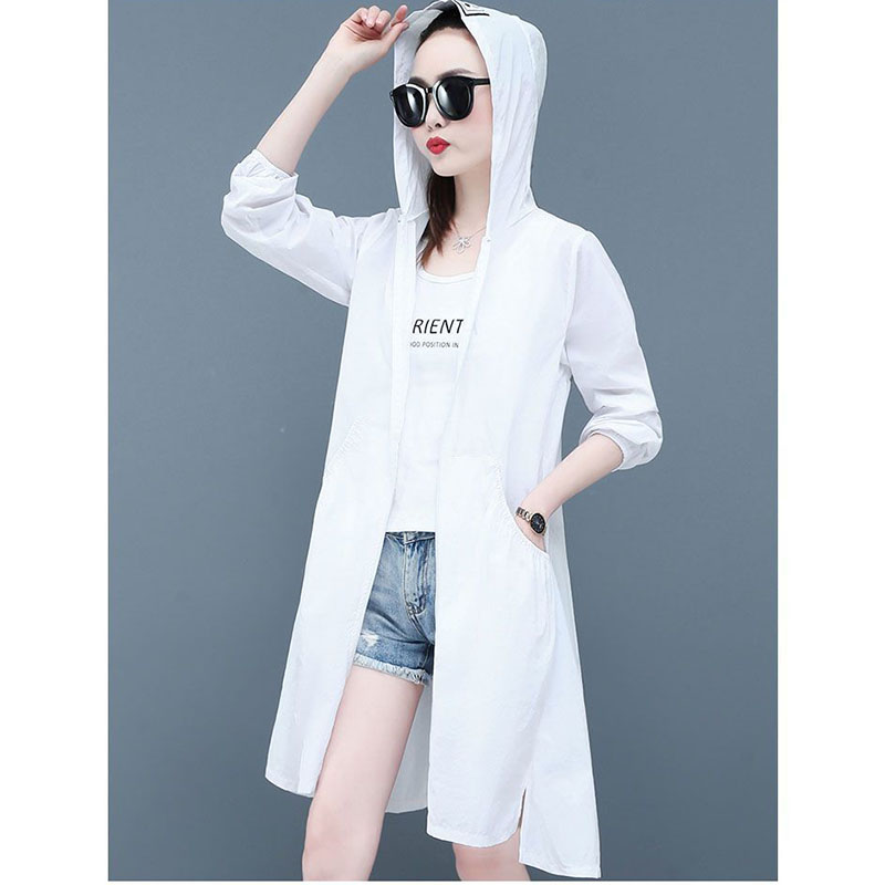 薄い日焼け止め服女性ロングジャケット 2025 夏の新 UV - Vintage Trench Coat のレビューと価格