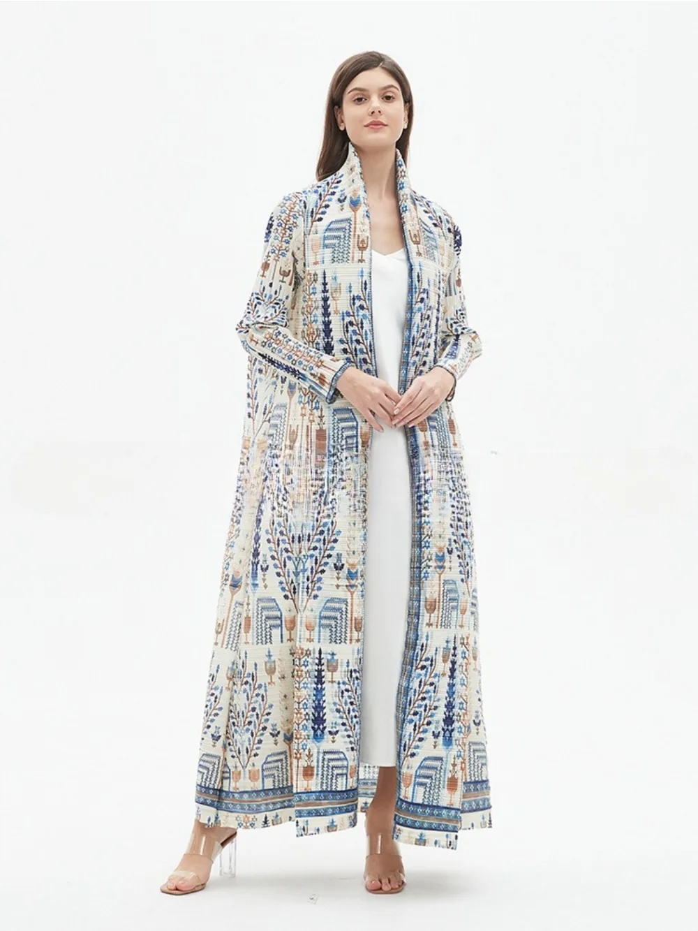 ミヤケプリーツアバヤ ヴィンテージプリント 長袖トレンチカー - Vintage Trench Coat のレビューと価格