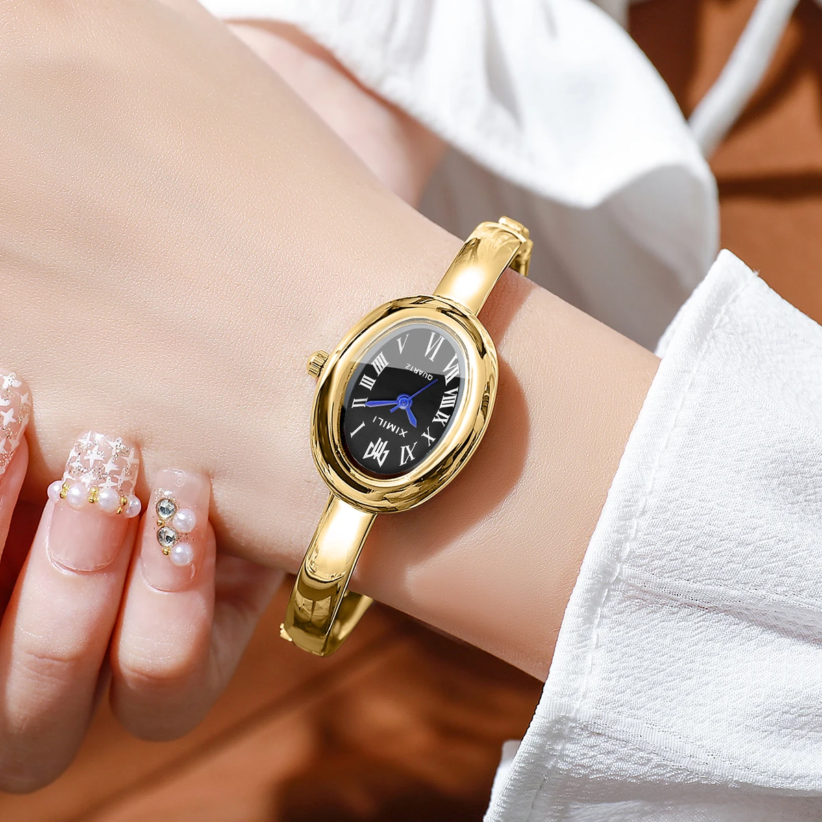 2026XIMILI ヴィンテージオーバルバングルウォッチ、 - Vintage Fashion Watches のレビューと価格