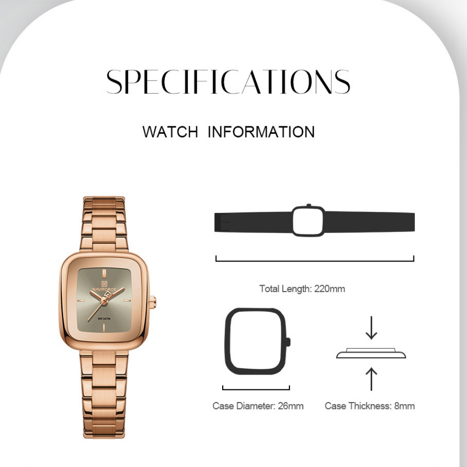 新しい NAVIFORCE 女性のヴィンテージファッションウ - Vintage Fashion Watches のレビューと価格