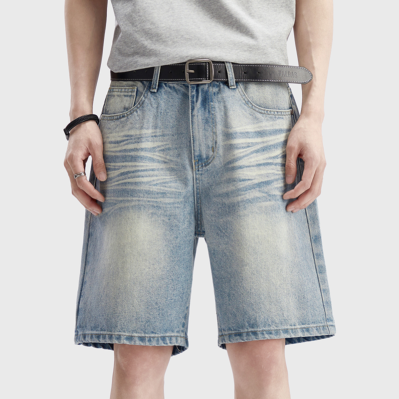 ヴィンテージウォッシュデニムショートパンツメンズルーズクラシ - Vintage Fashion Jeans のレビューと価格