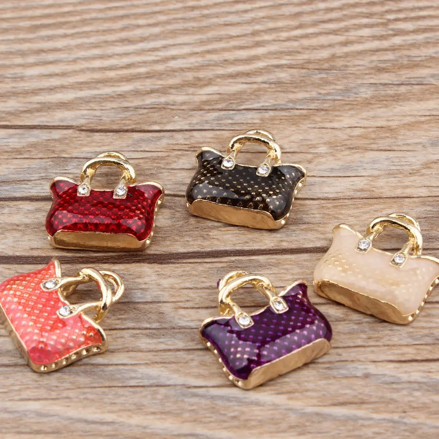 ヴィンテージメタルエナメルハンドバッグ,ペンダント,日曜大工 - Vintage Fashion Wholesale のレビューと価格