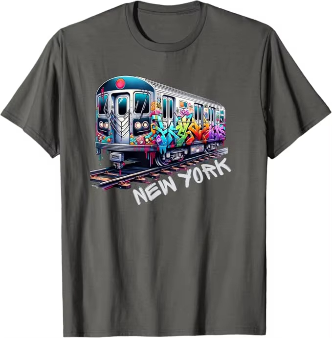 ニューヨーク電車グラフィティスタイルニューヨーク地下鉄車レト - Vintage Fashion Nyc のレビューと価格