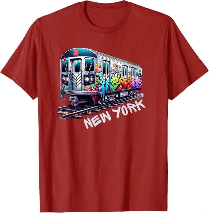 ニューヨーク電車グラフィティスタイルニューヨーク地下鉄車レト - Vintage Fashion Nyc のレビューと価格