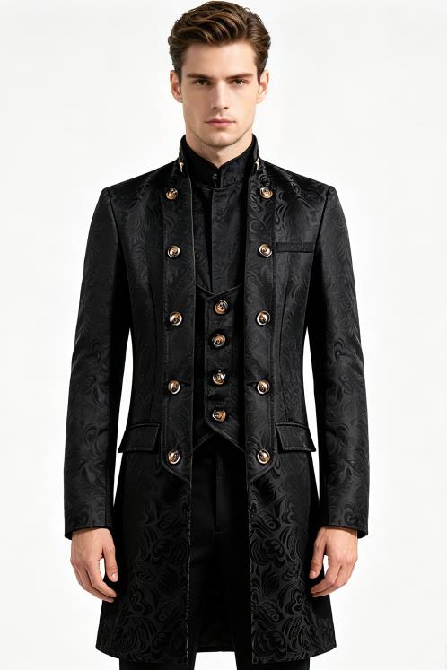 メンズ ヴィクトリア朝 エドワード朝 スチームパンク トレン - Vintage Trench Coat のレビューと価格